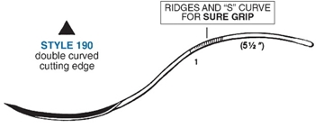 Picture of 5 1/2" Double-Curved Cutting Edge Needle - Style 190-1 