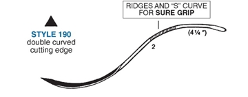 Picture of 4 1/4" Double Curved Cutting Edge Needle - Style 190-2