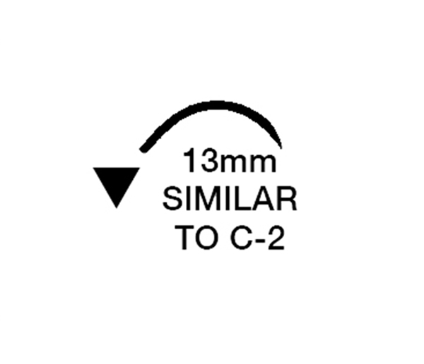 Picture of 4/0, C-2, 18" Silk Black Braided Suture - B77D