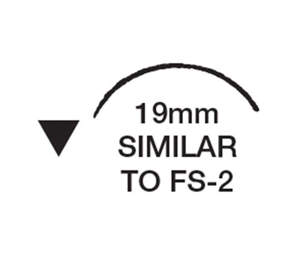 Picture of 4/0, FS-2, 18" Nylon Black Mono Suture - BN66D